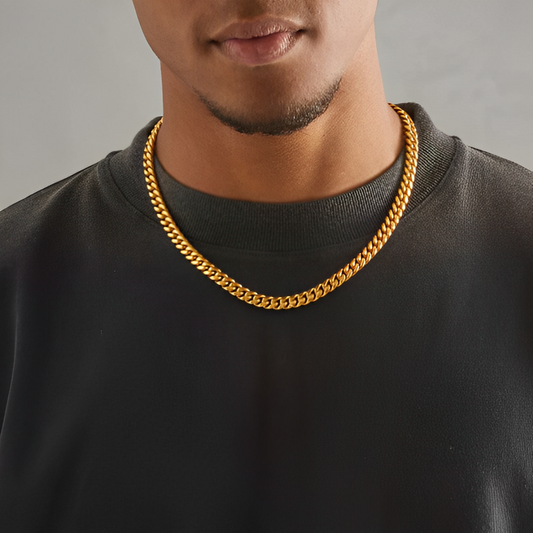 6mm Miami Cuban Link Chain - Gold